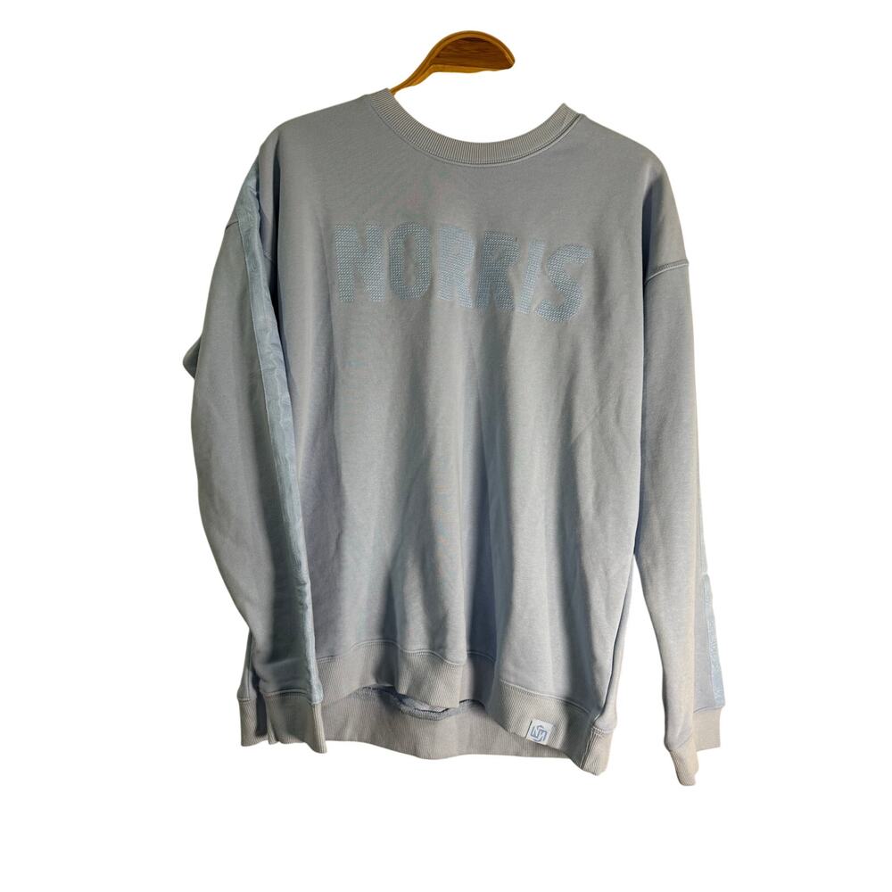 Norris Nuts Blue Cross-stitch Sweatshirt M / L - Picture 2 of 7